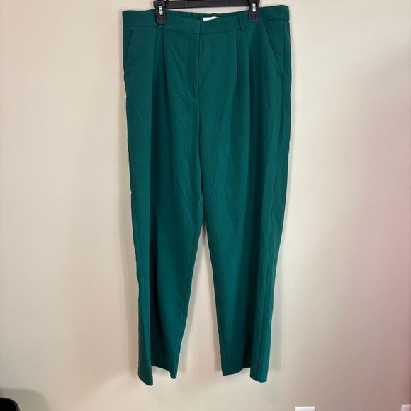 Abercrombie & Fitch Pants - Abercrombie & Fitch Green Trouser Dress Pants Size 18 Long Inseam